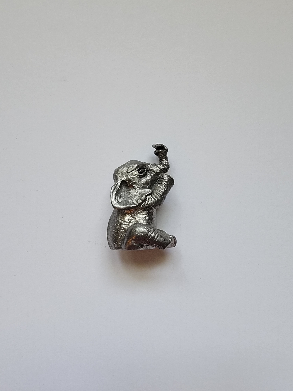 Metal Elephant Figurine - Silver Decorative Accent